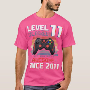 T-shirt Video Game Level 11 Unlocked Vintage 2011 Boy 11th