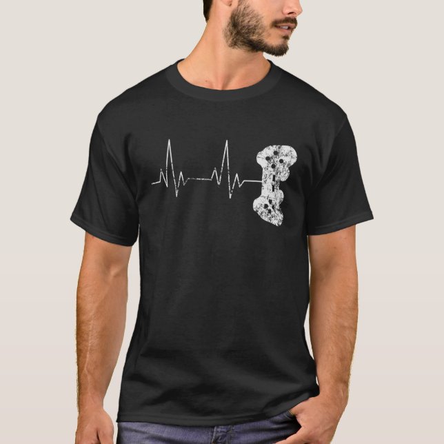 T-shirt Vidéo Game Lover Toxits - Gamer Gamer Heartbeat (Devant)