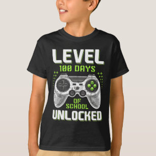 T-shirt Video Gamer 100e Jour De Niveau D'École 100 Jours