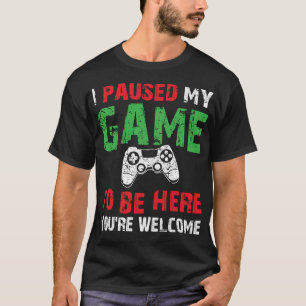 T-shirt Vidéo Gamer Humour Plaisanterie J'ai suspendu mon