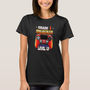 T-shirt Vidéo Gamer Retour À L'École Niveau 1 Déverrouillé