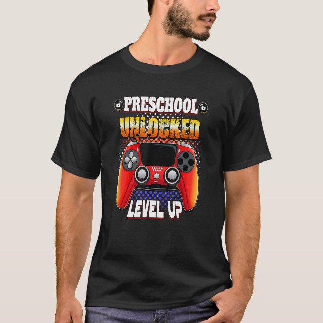T-shirt Vidéo Gamer Retour À L'École Préscolaire Déverroui (Devant)