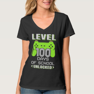 T-shirt Video Gamer Student 100th Day Teacher 100 Days Of 