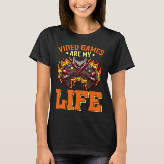T-shirt Video Games Are My Life Video Games Gaming   2
