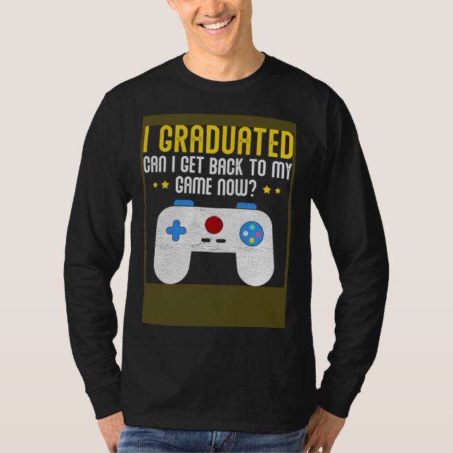 T-shirt Video Games Graduation  Gamer (Devant)
