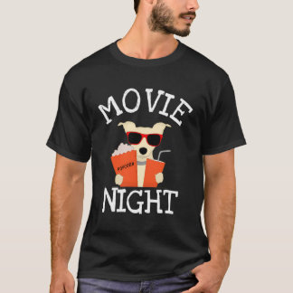T-shirt Vidéo Nuit Drôle Popcorn Amoureux du Film Cadeau