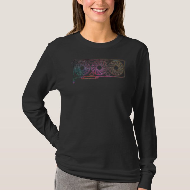 T-shirt Vidéocard Rgb Un Ordinateur De Jeux Masterrasse Pc (Devant)