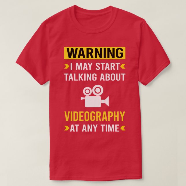T-shirt Vidéographe d'avertissement (Design devant)