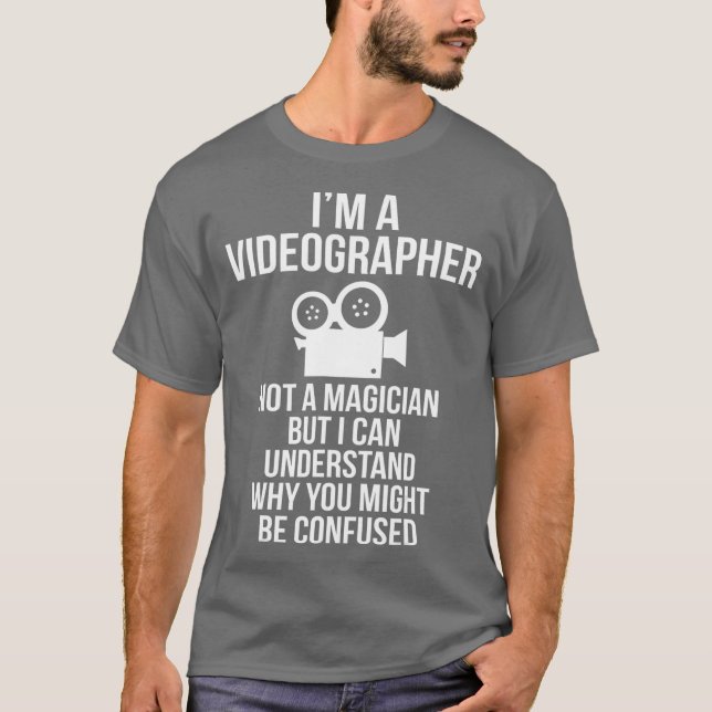 T-shirt Vidéographe Magicien Vidéographie cinéaste Cadeau (Devant)