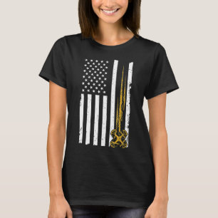 T-shirt Vidéographe Patriotique Américain Drone Us Fla