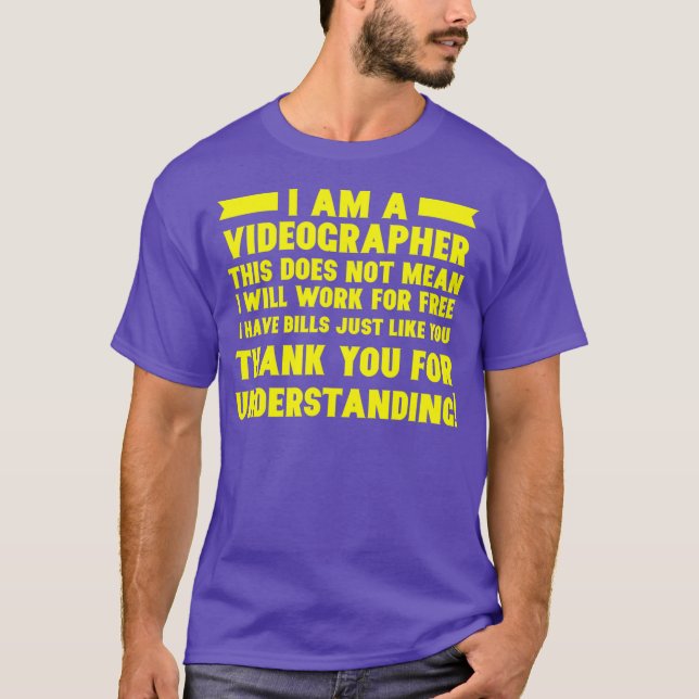 T-shirt Vidéographe Travail Libre Vidéographie Cinéaste (Devant)