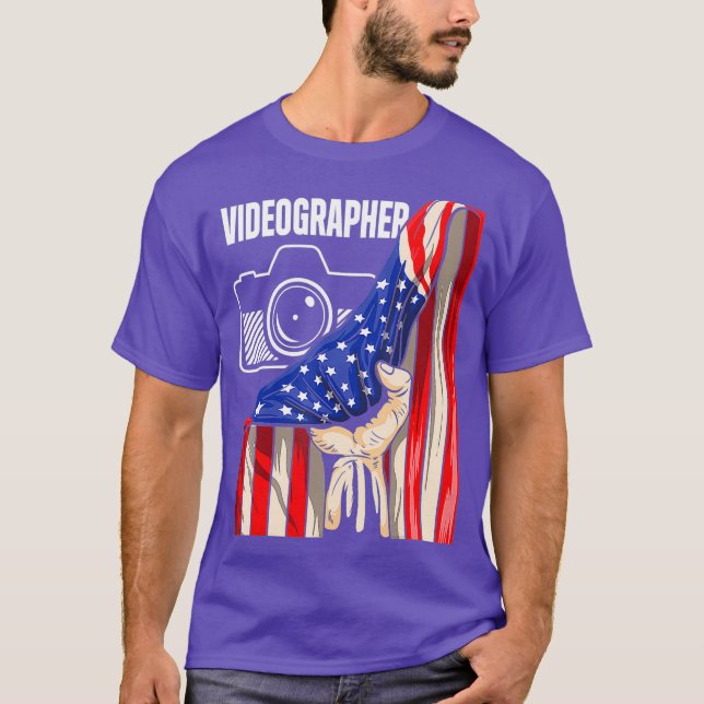 T-shirt Vidéographe USA Vidéographie cinéaste Cadeau (Devant)