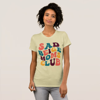 T-shirt Vidéos D'Été Triste Beige Moms Club Super Rétro