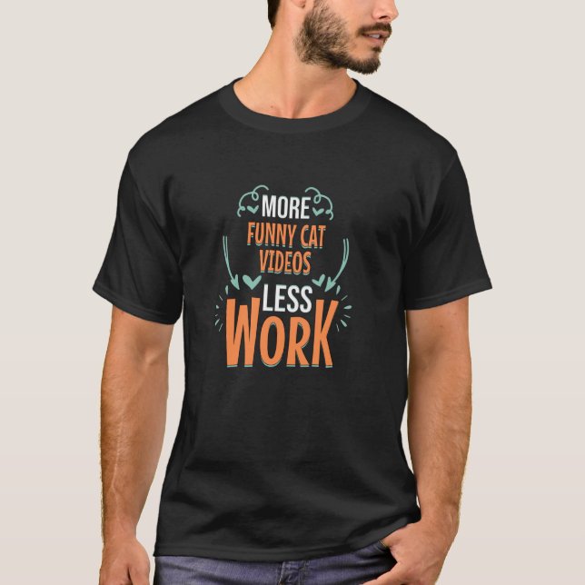 T-shirt Vidéos drôles de chats (Devant)