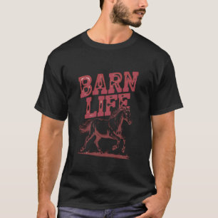 T-shirt Vie à l'écurie Cavalier Équestre Amateur de Cheval