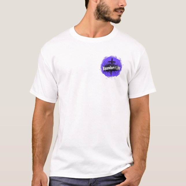 T-shirt Vie abondante - Croix & Couronne (Devant)