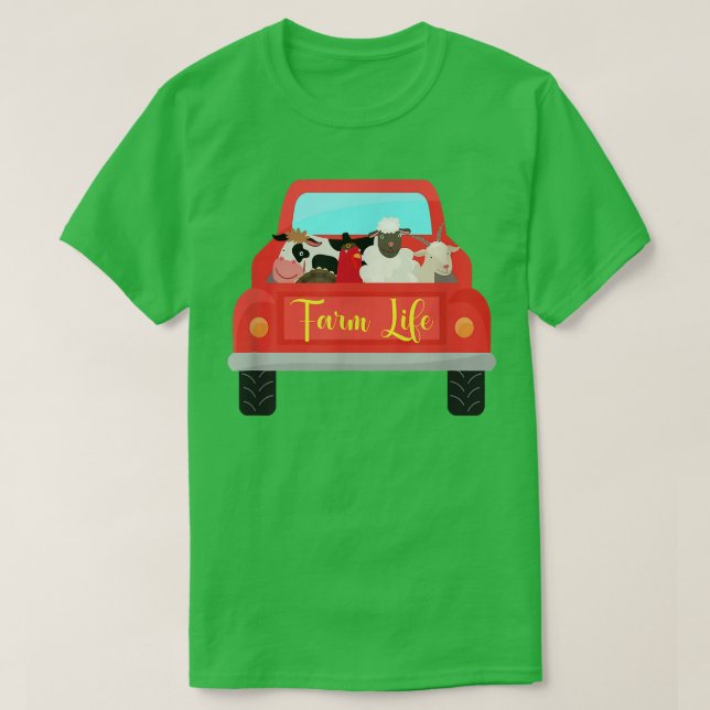 T-shirt Vie agricole amusante Vache poulet chèvre ferme Vi (Design devant)