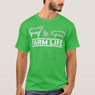 T-shirt Vie Agricole Avec Animaux Agriculteurs