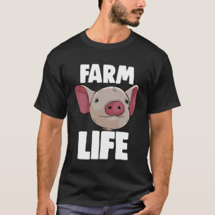 T-shirt Vie agricole Vêtements de cochon Hommes Cochon Amo