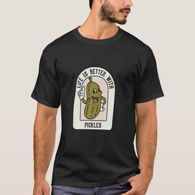 T-shirt Vie avec chiche Ironique Concombre Citation végéta (Devant)