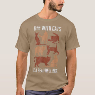 T-shirt Vie Chat En Belle Vélo Feline Lover