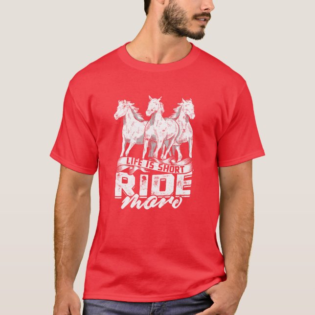 T-shirt Vie courte plus Cheval (Devant)