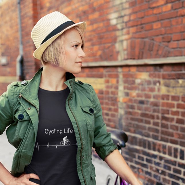 T-shirt Vie cyclable, Heartbeat personnalisable (Créateur téléchargé)