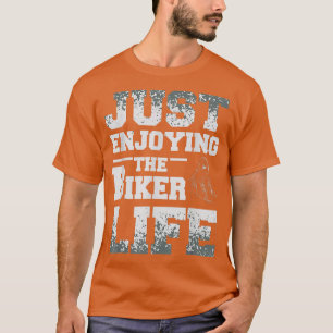 T-shirt Vie cycliste avec vélo vintage et moto et fu