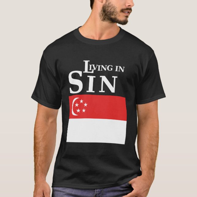 T-shirt Vie dans le PÉCHÉ - édition de Singapour (Devant)