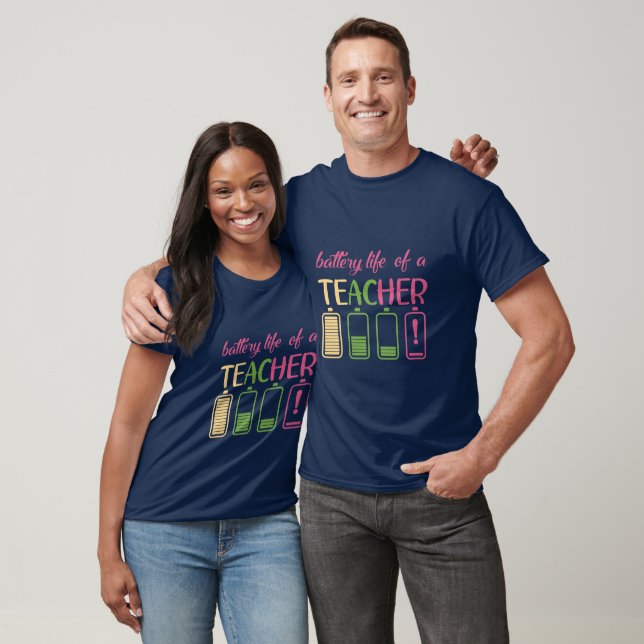 T-SHIRT VIE DE BATTERIE D'UN ENSEIGNANT (Unisexe)