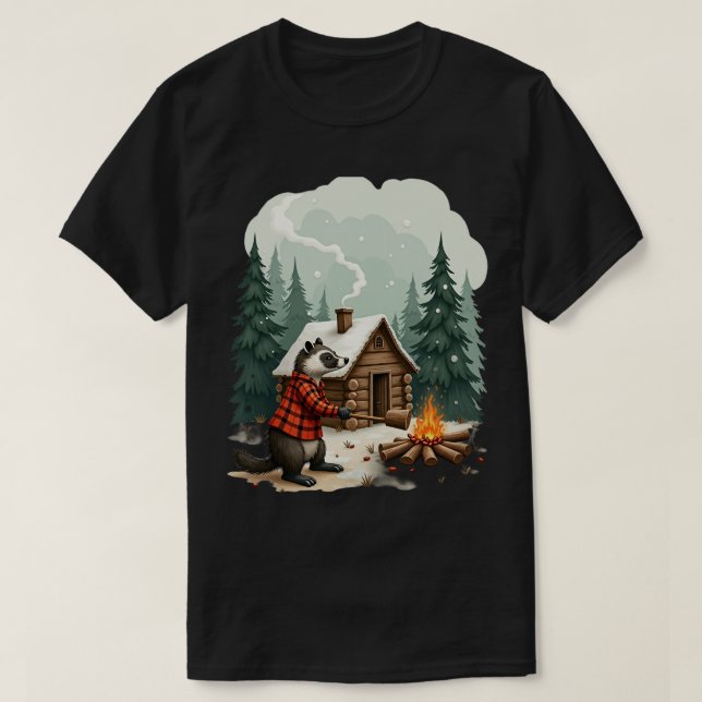 T-shirt Vie de cabane de blaireau (Design devant)
