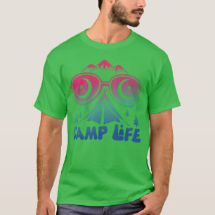 T-shirt Vie de camping Nature Soirées au feu de camp Vie d