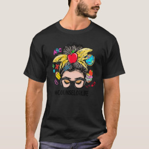 T-shirt Vie De Conseillère Messy Bun Femmes Retour À L'Éco