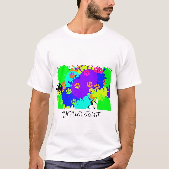 T-SHIRT VIE DE COULEUR AVEC UN HOMME MODÈLE (Devant)