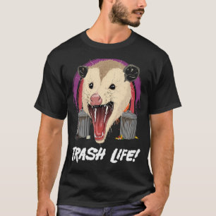 T-shirt Vie de détritus d'opossum Déchets d'opossum Chat m