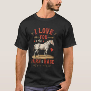 T-shirt Vie de fille au cheval Je t'aime de la grange et r