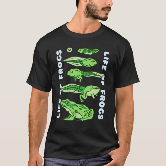 T-shirt Vie De Grenouilles Mignonne Évolution Cercle De Vi (Devant)
