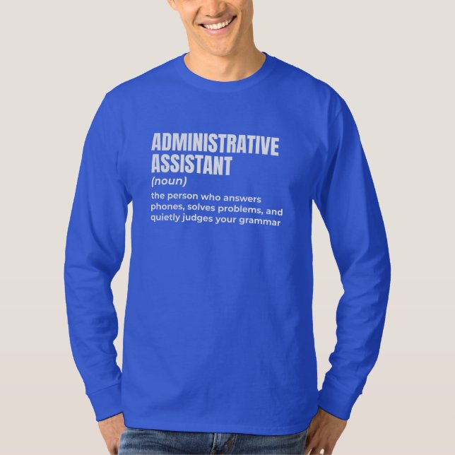 T-shirt Vie de l'assistant d'administration cool (Devant)
