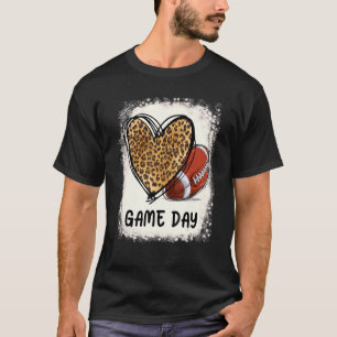 T-shirt Vie de maman de football de jour de jeu décolorée 