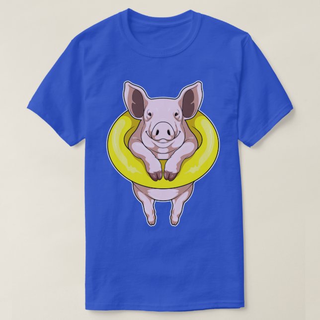 T-shirt Vie de natation de porc (Design devant)