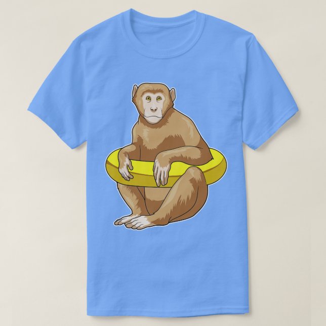 T-shirt Vie de natation de singe (Design devant)