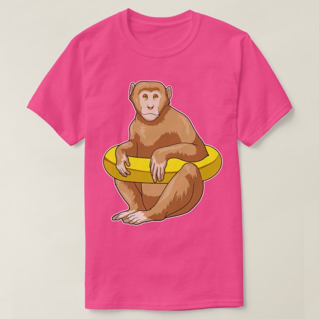 T-shirt Vie de natation de singe (Design devant)