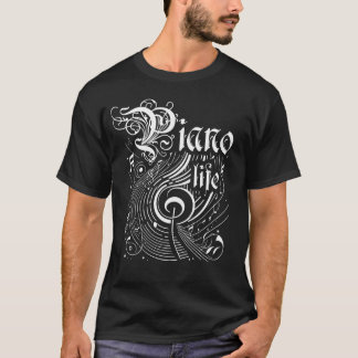 T-shirt Vie de piano à musique forte