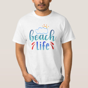T-shirt Vie de plage - Vibes côtières détendues et élégant