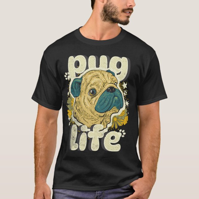 T-shirt Vie de Pug (Devant)