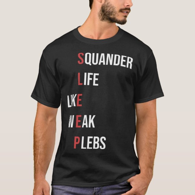 T-shirt Vie de squander Comme des plis faibles DORMIR (Devant)