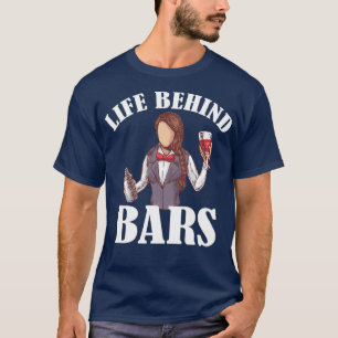 T-shirt Vie Derrière Bars Bartender Barkeeper Barmaid 1