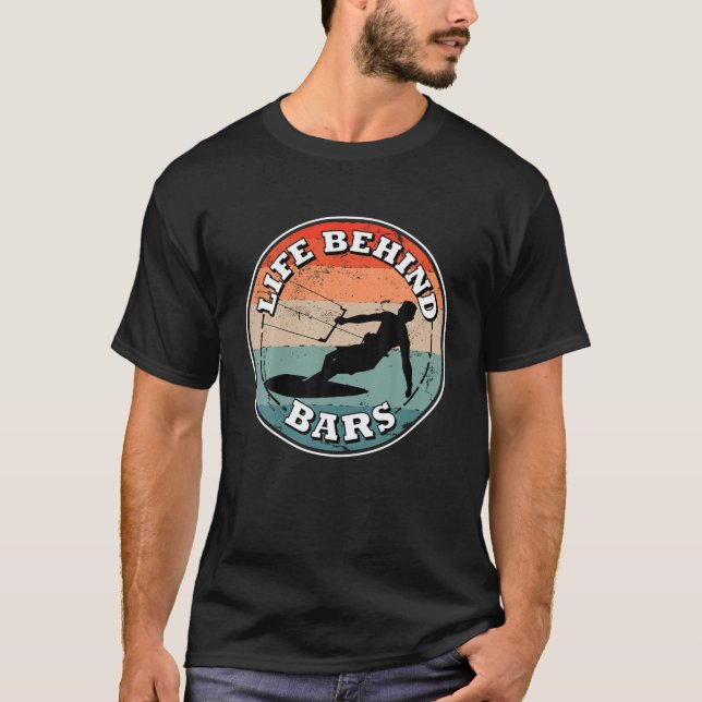 T-shirt Vie Derrière Bars Kitesurf Kite Surf (Devant)