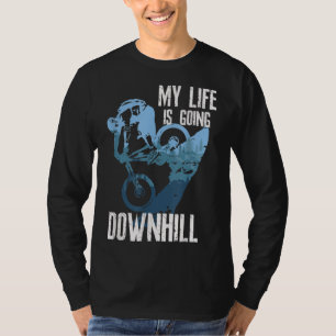 T-shirt Vie Derrière Bars Vélo VTT VTT VTT