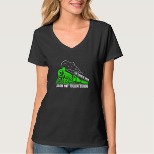 T-shirt Vie Des Hommes Plein De Trains Locomotive Modèle C